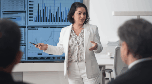Woman-presenting-financials